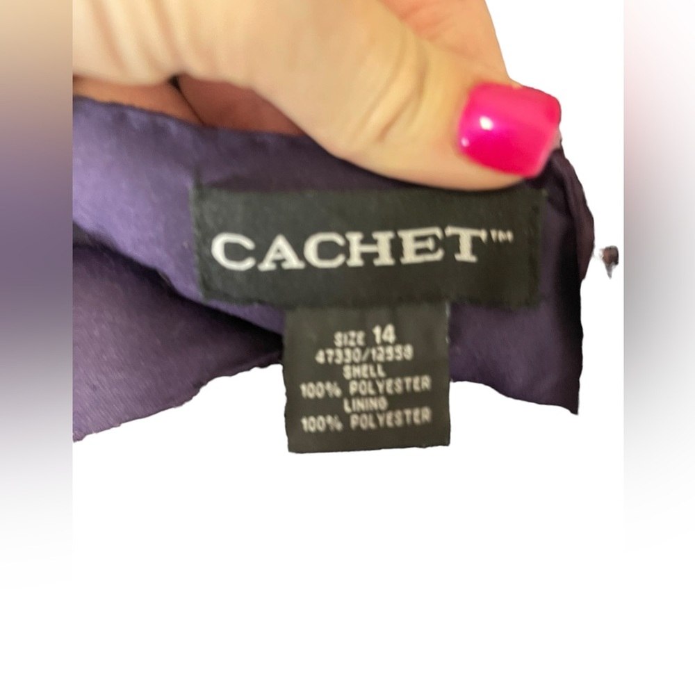 CACHET size 14 stunning purple sequined cocktail dress‎ PERFECT 💜💜💜 - Picture 5 of 5